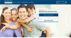 Desktop Screenshot of bluebonnetdentalcare.com