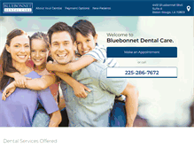 Tablet Screenshot of bluebonnetdentalcare.com